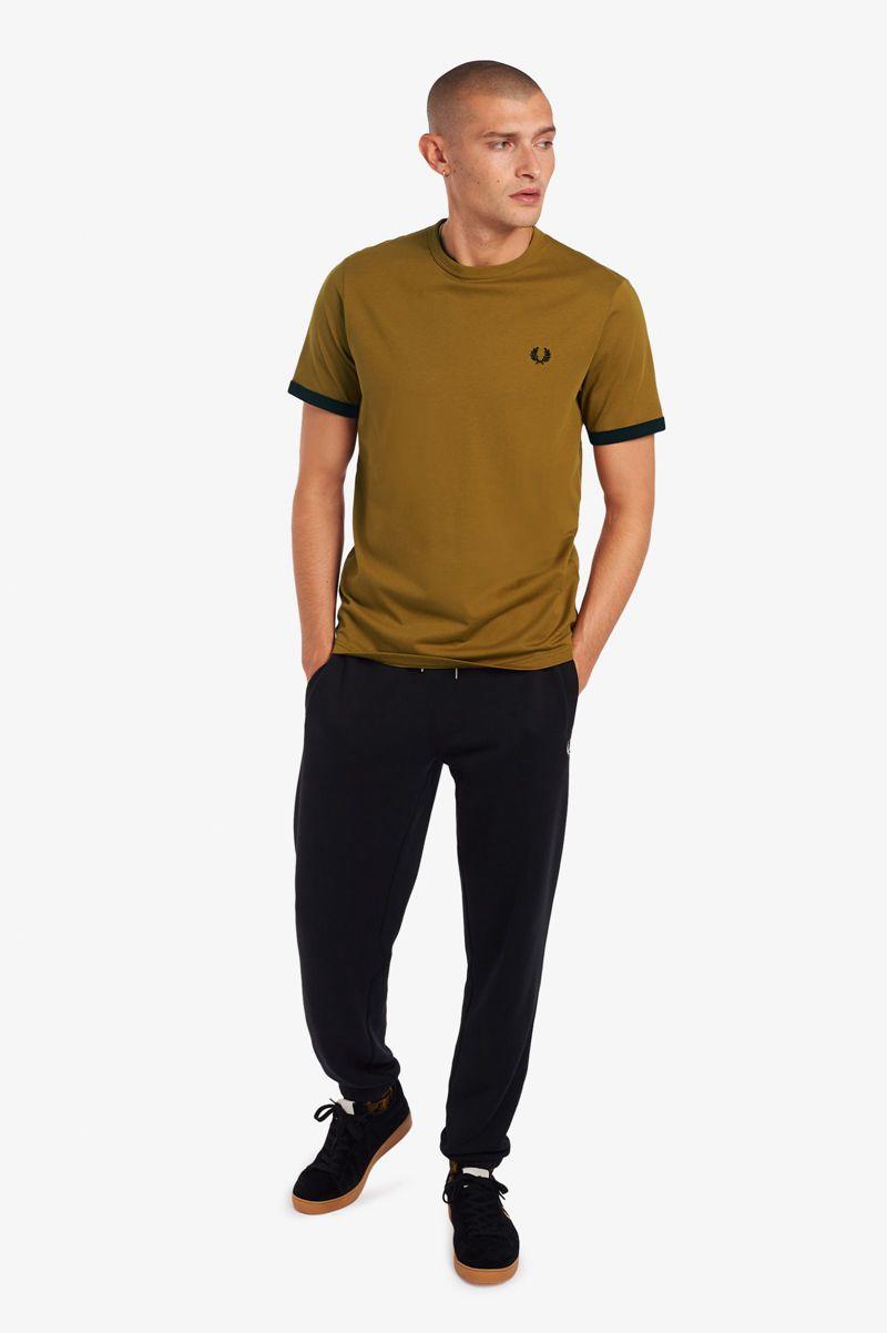 Camel Fred Perry Ringer Men's T Shirts | PH 1744FDNM